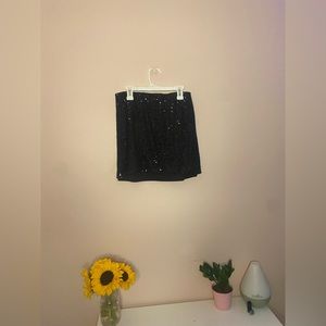 Black Sequin Skirt
